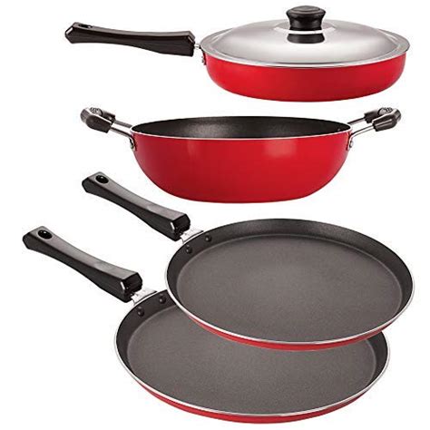 Buy Nirlon Non-Stick Stain Resistance 4 Piece Dishwasher Safe Cookware ...