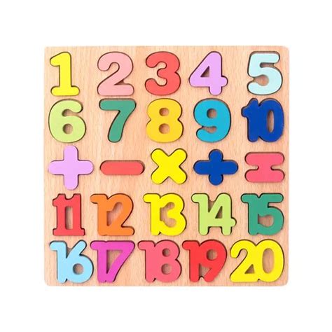 Wooden Number Puzzles, Preschool Educational Learning Board Toys ...