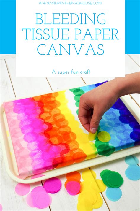 Tissue paper painting bleeding color art activity – Artofit