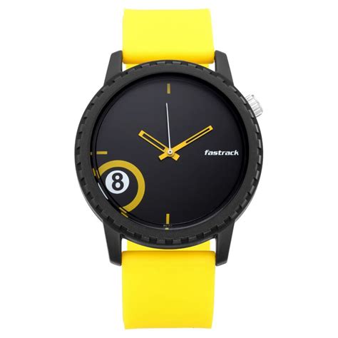 Fastrack Quartz Analog Black Dial Silicone Strap Watch for Unisex