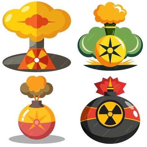 Unexploded Nuclear Bomb Clipart Design Awareness and Safety | Premium ...