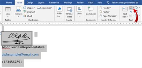 Microsoft Word Tutorial Insert Signature 的图像结果