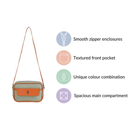 La Fusion Sling Bag For Women Sage Green Tan Online - Premium Sling Bag ...