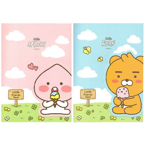 Kakaotalk Kakao Little Friends 8mm Ruled School Stationery Note ...