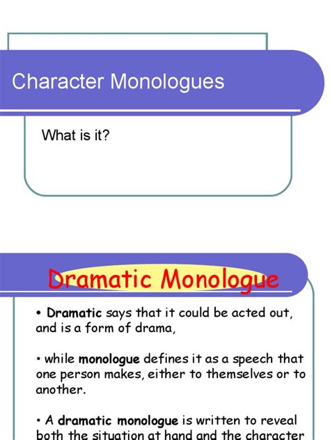 Image result for Character Monologue Examples