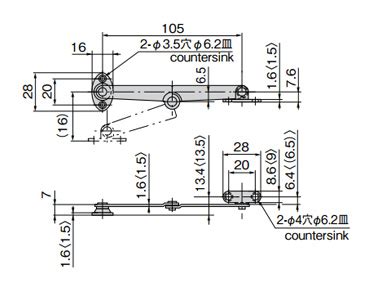 Stainless Steel Canopy Stay B-1040 | TAKIGEN | MISUMI India