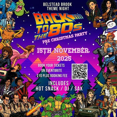 Back to the 80s Theme Night 15th November 2025, Muthu Belstead Brook ...