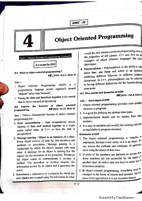 U4 ppl - ppl - UNIT IV 4 Object Oriented Programming words the new ...
