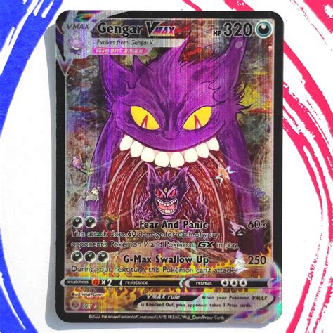 Pokemon TCG, G-max & Mega Gengar Vmax Holo Orica and Custom Card. - Etsy