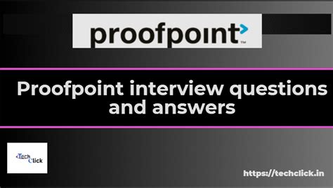 Proofpoint interview questions andanswer