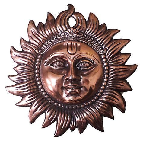 Surya Crafts - Sun Face - Surya Devata - Beautiful Wall Decor (20 cms x ...