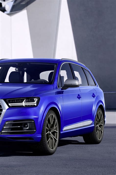 Download wallpaper 800x1200 audi sq7 tdi, audi, blue, car iphone 4s/4 ...