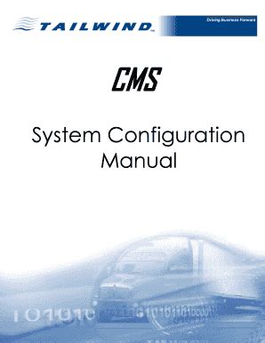 Fillable Online System Configuration Manual - Tailwind Transportation ...