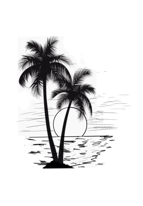 Tropical Palm Tree Tattoo