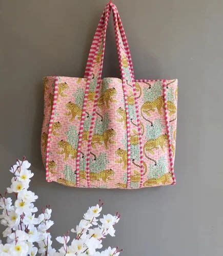 Tote Bags - Block Printed Cotton Quilted Tote Bags Wholesaler ...