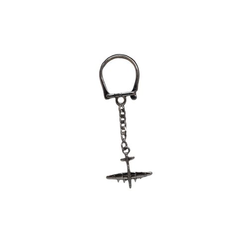 Silver Aeroplane Keychain - Silver Palace
