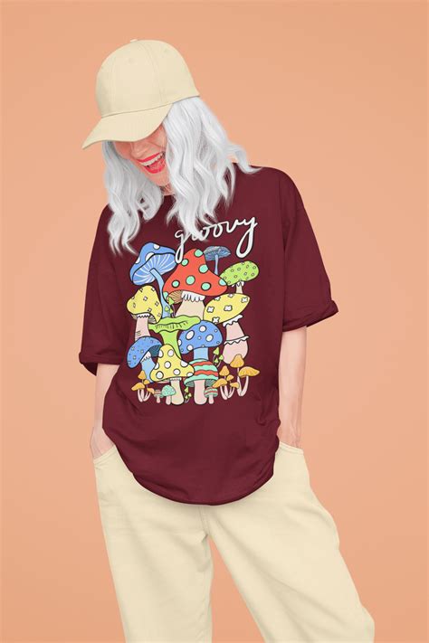 Midnight Groove Mushroom Printed Oversize T-shirts Unisex – Cute Stuff Co.