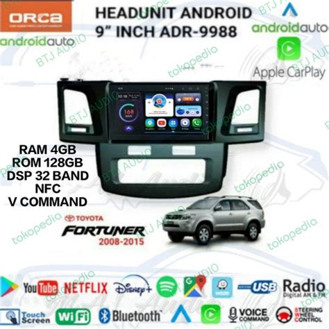Jual HEAD UNIT TAPE MOBIL ANDROID ORCA TOYOTA FORTUNER 2005-2015 LAYAR ...