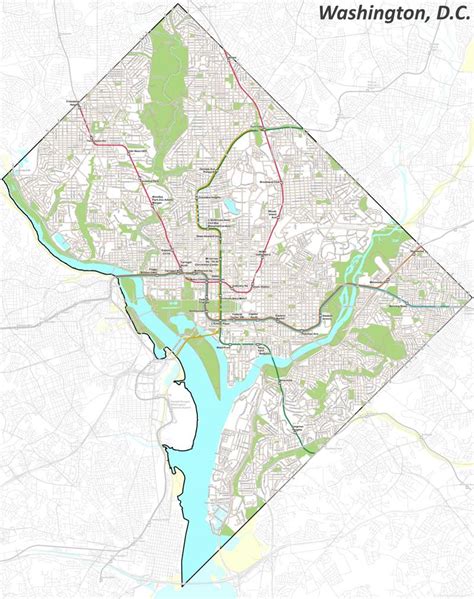 Washington DC Map 的图像结果