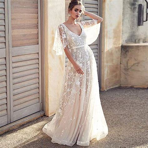 Celebrity Boho Wedding - women boho wedding dress