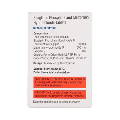 Sitabite M 50mg/500mg Tablet | 30 Minutes 24/7 Delivery