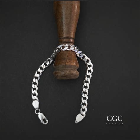 Link silver bracelet for men – GGC Silver