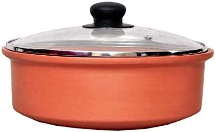 VAGHBHATT Vaghbahtt Clay Kadai/Earthen Kadai/Clay Pots for Cooking for ...