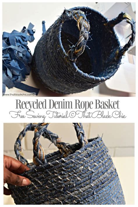 Image result for Denim Rope Basket Tutorial