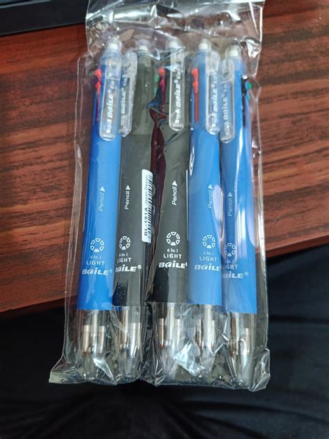 Schmidt 6 in 1 Multifunctional Ballpoint Pens 5 Colors 0.7 mm Ballpoint ...