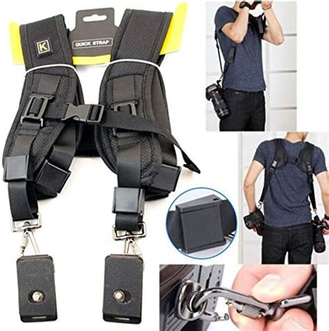 HIFFIN New Digital Camera Double Shoulder Sling Strap DSLR Quick ...