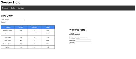 Python Grocery Store Application 的图像结果