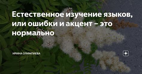 Естественное изучение языков, или ошибки и акцент – это нормально ...
