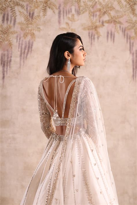 Off White Embroidered Bridal Lehenga
