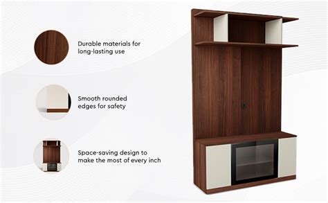 GODREJ INTERIO Meraki Engineered Wood TV Unit, 1-Year Warranty, Brown ...