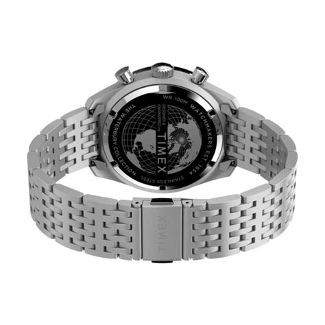 Timex Waterbury Chronograph 41mm Stainless Steel Bracelet Watch ...