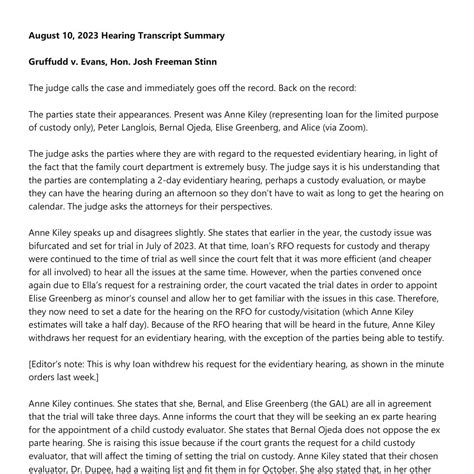 Image result for Hearing Transcript Sample