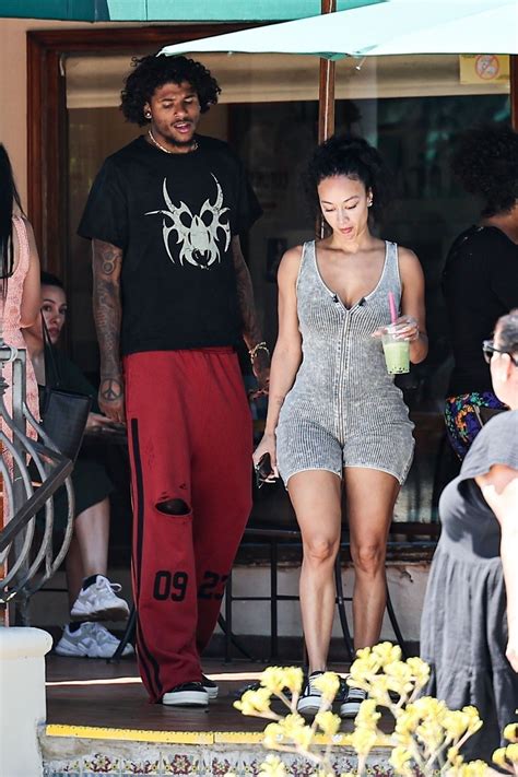 DRAYA MICHELE and Jalen Green Out for Lunch at Urth Cafe in Los Angeles ...