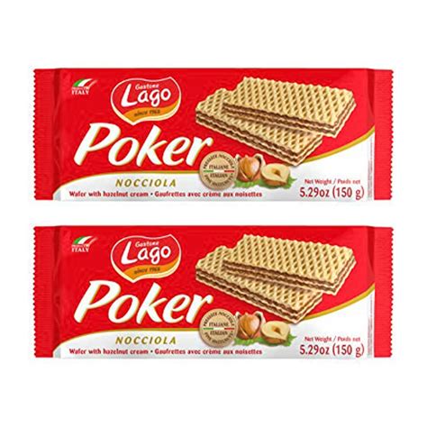 Lago Poker Wafer Biscuits | Crispy Wafers with Hazelnut Cream -150g ...