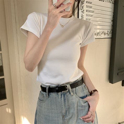 Shop White High Neck Relaxed Fit Tshirt - for Women | OUTZIDR | Gen-Z Style