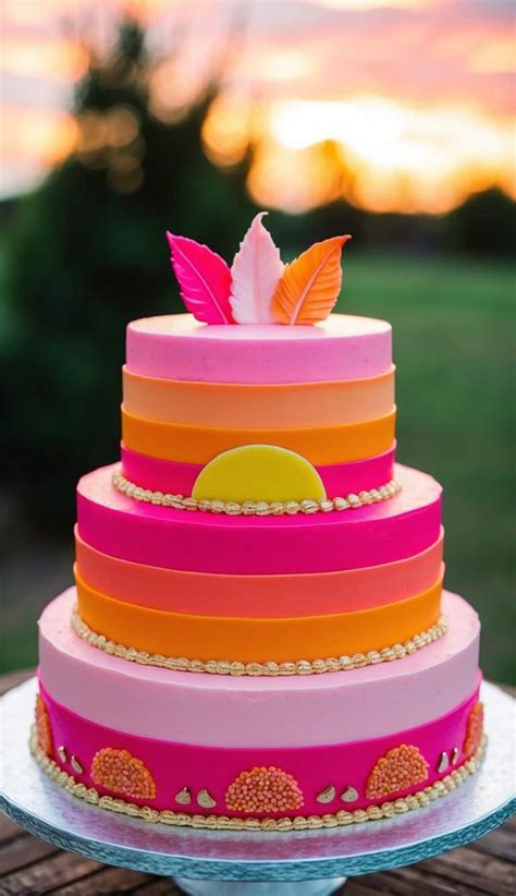 Image result for Fondant Sunset Cake Tutorial