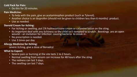 Bee sting MANAGEMENT | PPTX