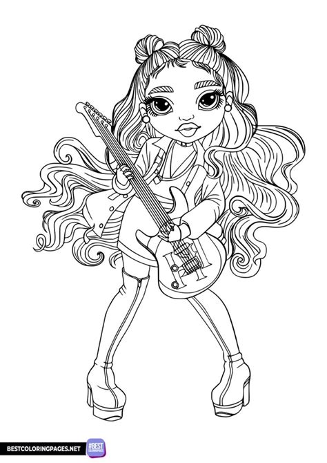 Image result for Rainbow High Coloring Pages Ruby