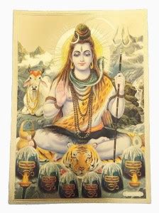Gold Plated Photo Poster Shiv Ji/Mahadev/God _Ps6 Paper Print ...