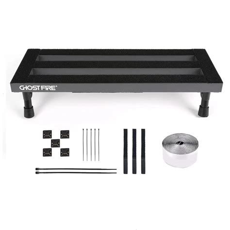 19.7인치 X 7인치 고스트 파이어 매직 테이프 사전 처리 페달 보드, 알루미늄 합금 소재, 베이스 음악 기타 효과 페달보드 ...