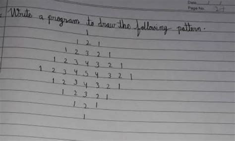 write a program to draw the following pattern - Brainly.in