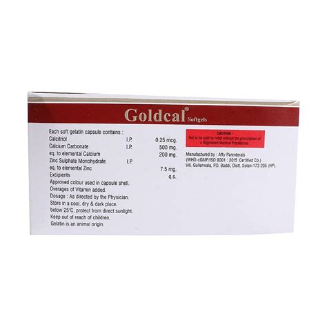 Goldcal Soft Gelatin Capsule | Uses, Side Effects, Price | Apollo Pharmacy