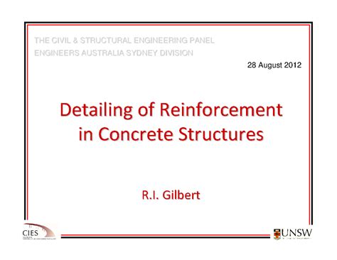 Detailing of Reinforcement in Concrete Structures - Civil Eng. Panel ...