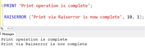 Image result for T-SQL How to Print a Debug Output