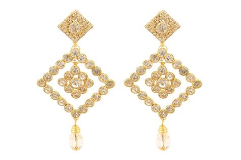 Apsara Art Jewellery ethnic gold plated enamel/meenakari chandbali ...