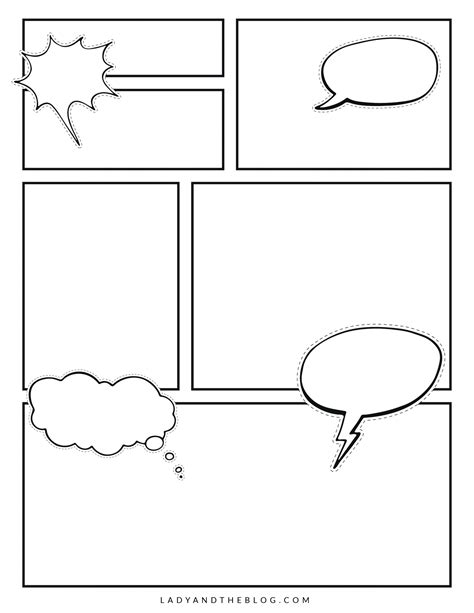 Printable Blank Comic Book Template - Make Your Own Comic Books